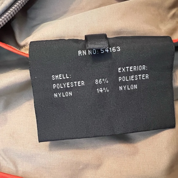 S Cole Haan Tan Packable Parka Rain Jacket Small Hooded Khaki Tan Brown Classic - Picture 6 of 16